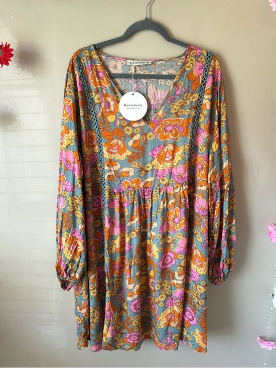 Rusttydustty Boho Floral Babydoll Dress - Picture 2 of 8